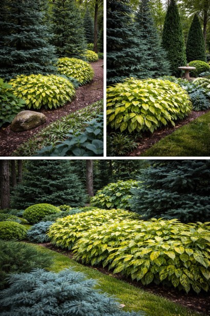 Аукуба японська Кротоніфолія в ландшафті